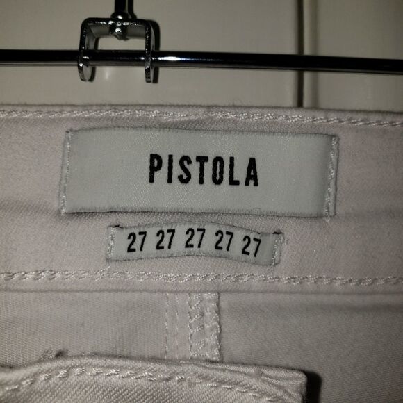 Pistola White Distressed Frayed Hem Skinny Jeans - Picture 6 of 10